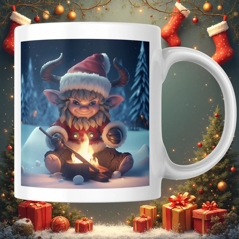 Zábavný hrnček na mikuláša: Krampus edícia