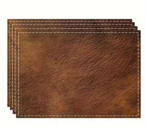 Sada koženkových prestieraní s personalizáciou (4 ks)