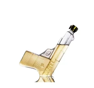 Exkluzívna sklenená karafa "GOLDFINGER" (Pištoľ) s gravírovaním - 500 ml