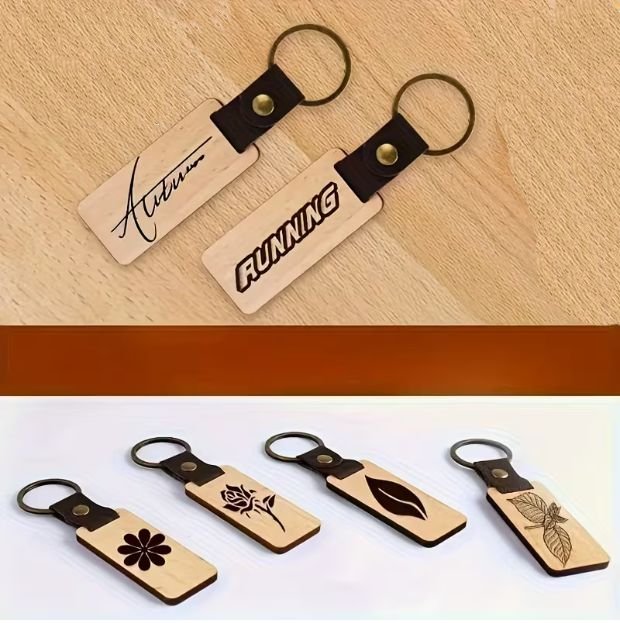 Prémiová drevená kľúčenka "CLASSIC" s personalizovaným gravírovaním