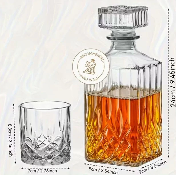 Elegantný set na whisky s personalizovaným gravírovaním (dekantér a 2 poháre)