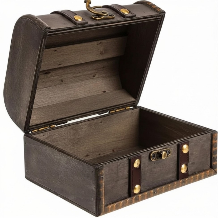 Drevená vintage truhlica s personalizovaným gravírovaním