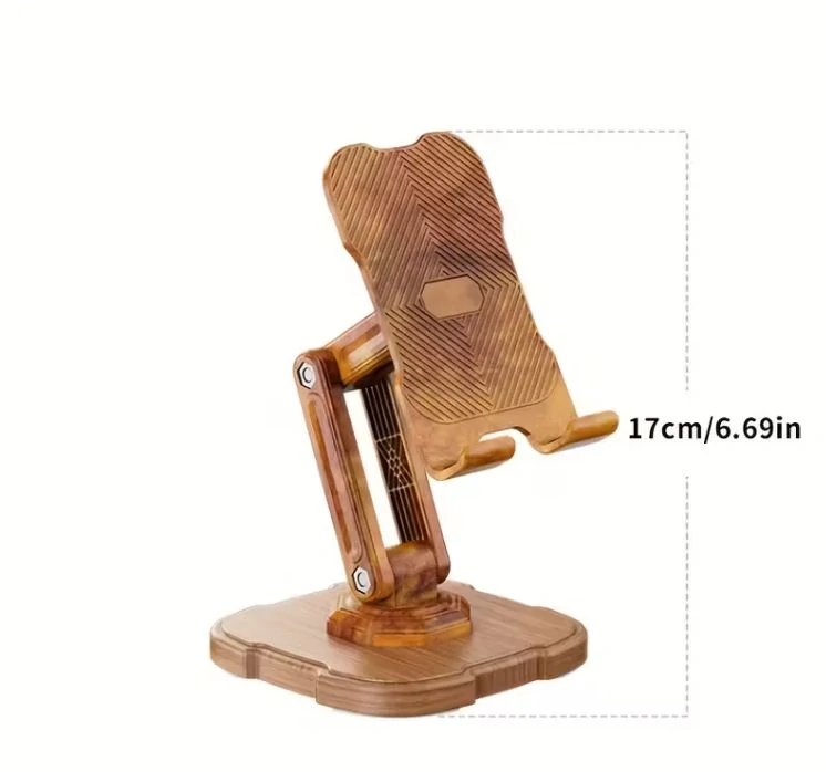 Personalizovaný skladací stojan na telefón/tablet s dreveným odkazom