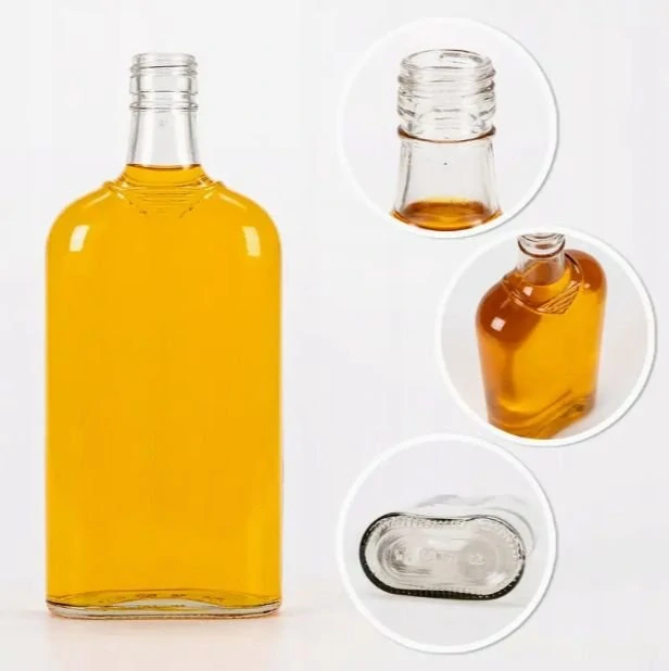 Personalizovaná sklenená fľaša "Ploskačka" s gravírovaním (500 ml)