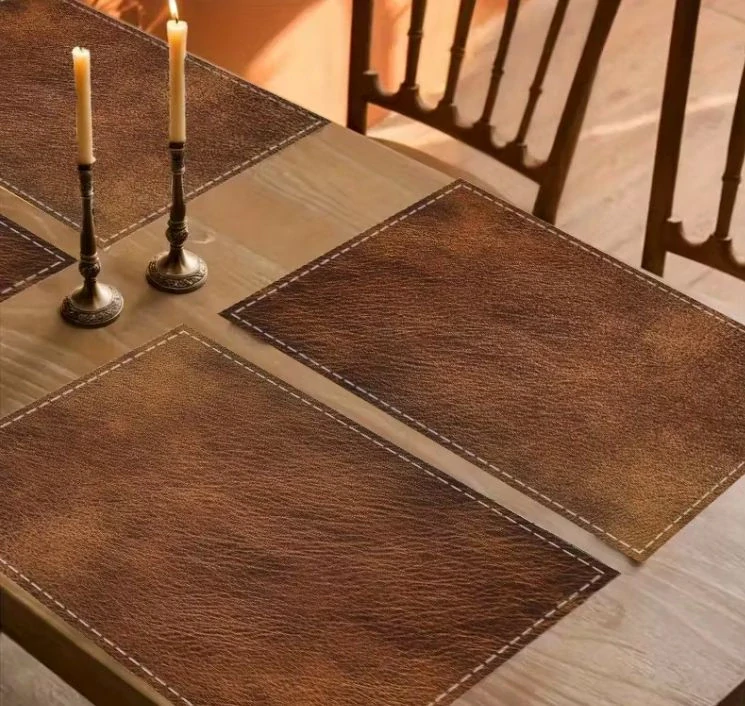 Sada koženkových prestieraní s personalizáciou (4 ks)